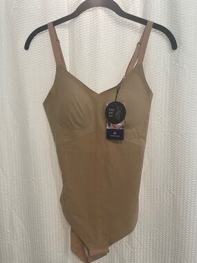 Honeylove Tan Shapewear Bodysuit with Adjustable Straps